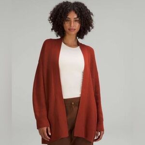 lululemon athletica Rust Open Cardigan